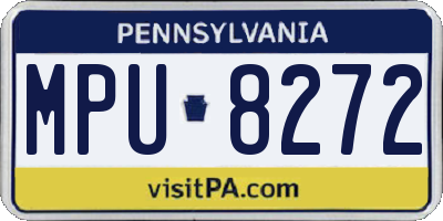 PA license plate MPU8272