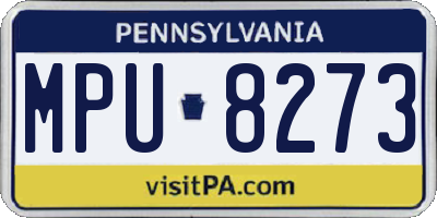 PA license plate MPU8273