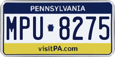 PA license plate MPU8275