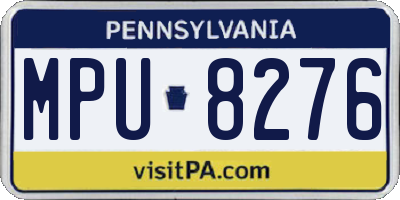 PA license plate MPU8276