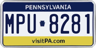 PA license plate MPU8281