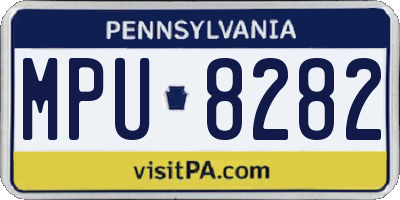 PA license plate MPU8282