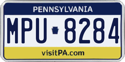 PA license plate MPU8284