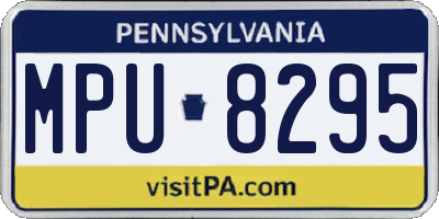 PA license plate MPU8295