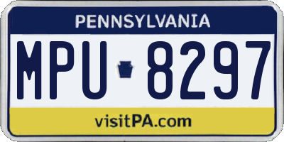 PA license plate MPU8297