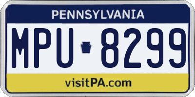 PA license plate MPU8299
