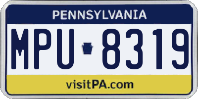 PA license plate MPU8319