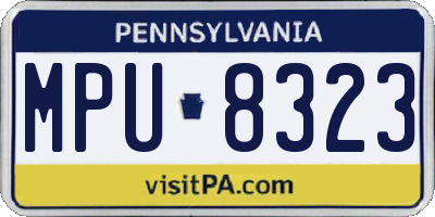 PA license plate MPU8323