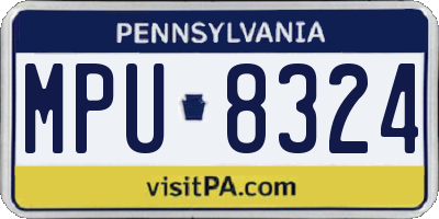 PA license plate MPU8324