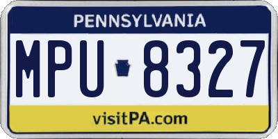 PA license plate MPU8327