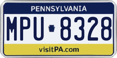 PA license plate MPU8328