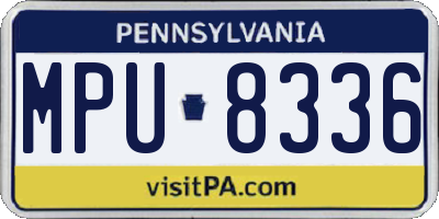 PA license plate MPU8336