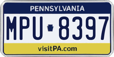 PA license plate MPU8397