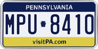 PA license plate MPU8410