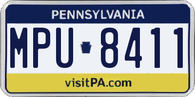 PA license plate MPU8411