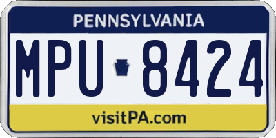 PA license plate MPU8424