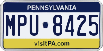 PA license plate MPU8425