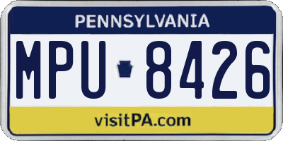PA license plate MPU8426