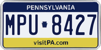 PA license plate MPU8427