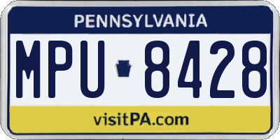 PA license plate MPU8428