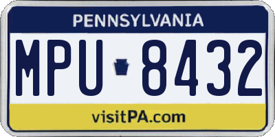 PA license plate MPU8432