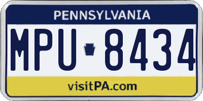 PA license plate MPU8434