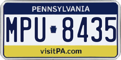 PA license plate MPU8435