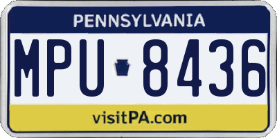 PA license plate MPU8436