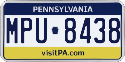 PA license plate MPU8438