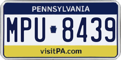 PA license plate MPU8439