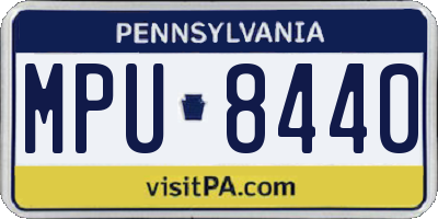 PA license plate MPU8440