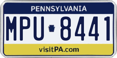 PA license plate MPU8441