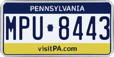 PA license plate MPU8443