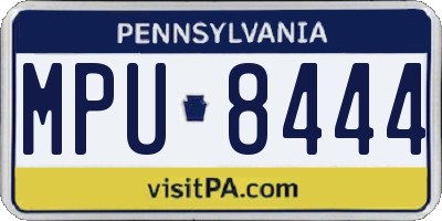 PA license plate MPU8444