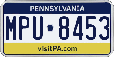 PA license plate MPU8453