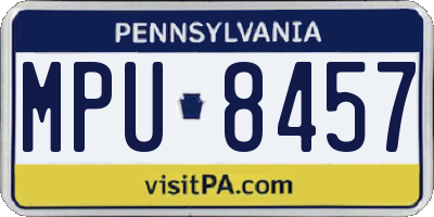 PA license plate MPU8457