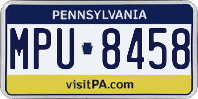 PA license plate MPU8458