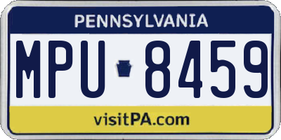 PA license plate MPU8459
