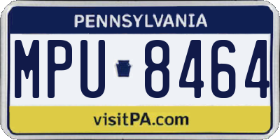PA license plate MPU8464
