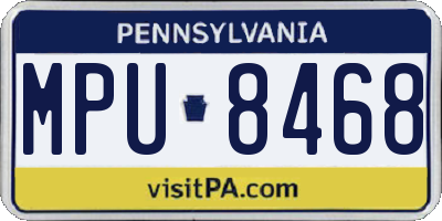 PA license plate MPU8468