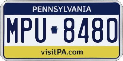 PA license plate MPU8480