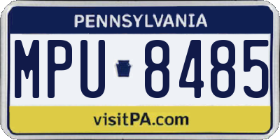 PA license plate MPU8485