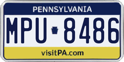 PA license plate MPU8486