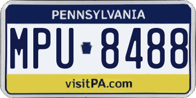 PA license plate MPU8488