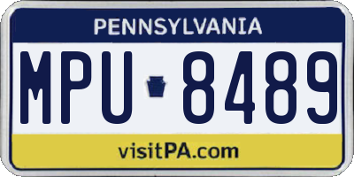 PA license plate MPU8489