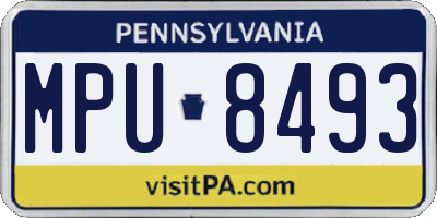 PA license plate MPU8493