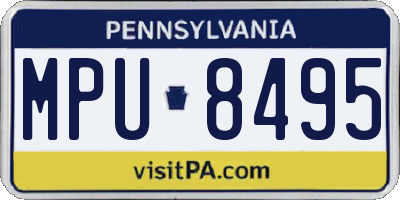 PA license plate MPU8495