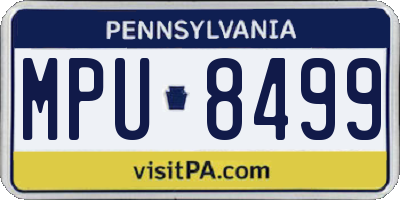 PA license plate MPU8499