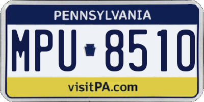 PA license plate MPU8510