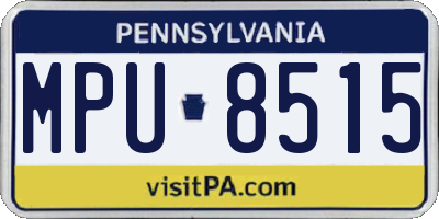PA license plate MPU8515